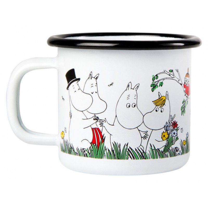 Moomin Happy Family Enamel Mug 1,5 dl Moomin Happy Family Enamel Mug 1,5 dl