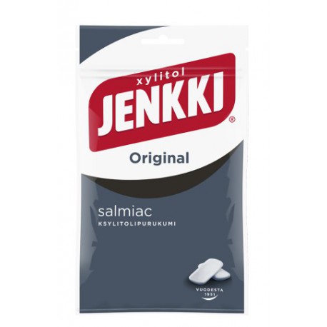Jenkki Original Xylitol Salmiac bag 100g chewing gum