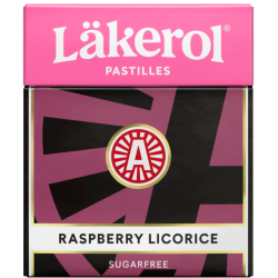 Läkerol Raspberry Licorice pastilli 25g x 4